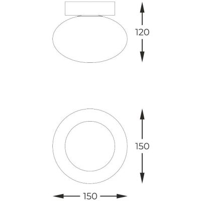 Zuma Line Omi lampa podsufitowa 1x5 W czarna 1188