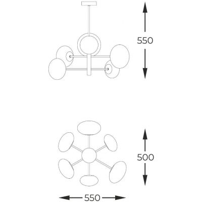 Zuma Line Omi lampa podsufitowa 6x5 W złota 1197