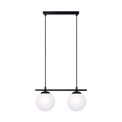 Zuma Line Globe lampa wisząca 2x10 W biała-czarna 1208