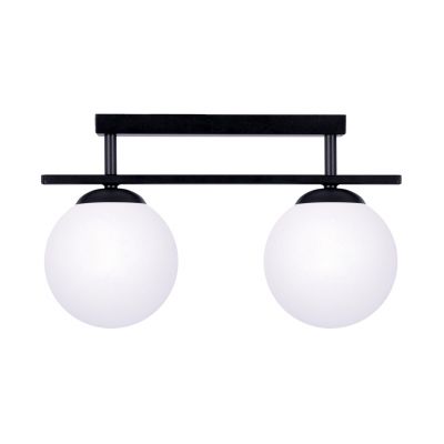 Zuma Line Globe lampa podsufitowa 2x10 W biała-czarna 1211