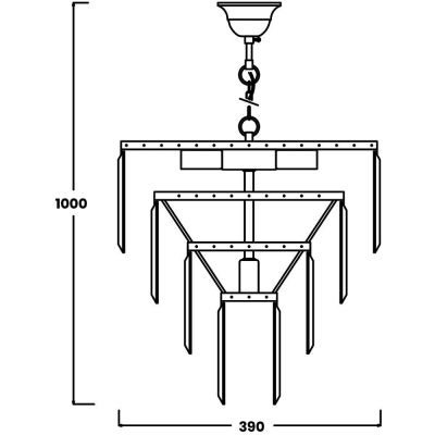 Zuma Line Amedeo lampa wisząca 5x40 W chrom 17106/6+3+1-GD+CL