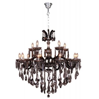 Zuma Line Chateau lampa wisząca 15x40W chrom/dymiony 17801/10+5