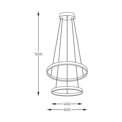 Zuma Line Breno lampa wisząca 1x50W LED czarny 18140BK-2