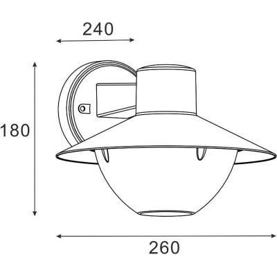 Zuma Line Eclipse kinkiet zewnętrzny 1x40 W czarny 19103B-WD