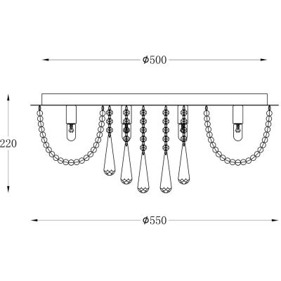 Zuma Line Sensi lampa podsufitowa 9x25 W chrom-przezroczysta 19157L