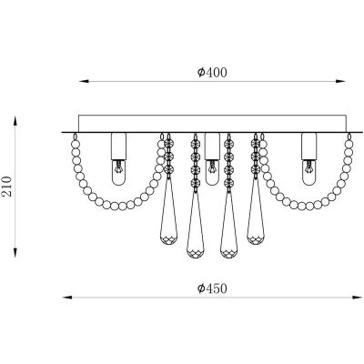 Zuma Line Sensi lampa podsufitowa 6x25 W chrom-przezroczysta 19157M