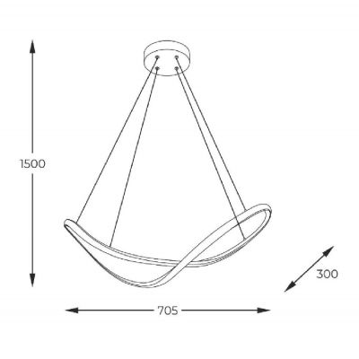 Zuma Line Erda lampa wisząca 1x45 W czarna 19600P-BK