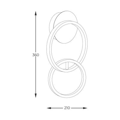 Zuma Line Rando kinkiet 1x18W LED złoty/czarny 20002W-GD