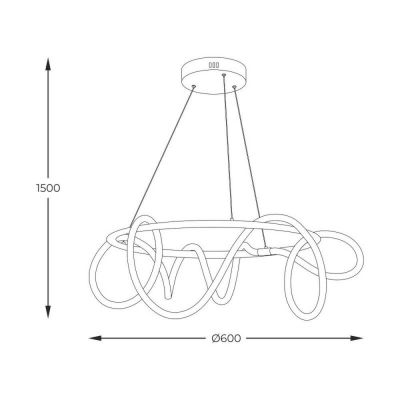 Zuma Line Balbo lampa wisząca 1x58 W LED czarny 20006PL-BK