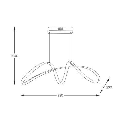 Zuma Line Fermi lampa wisząca 1x50 W złota 20026P-GD
