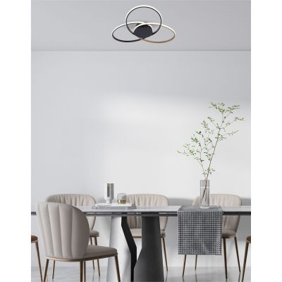 Zuma Line Focus lampa podsufitowa 1x60W czarny/złoty 20169-GD