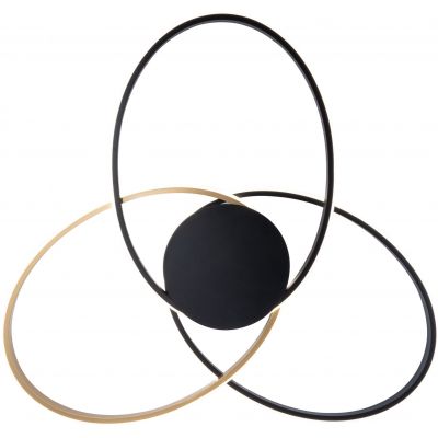 Zuma Line Focus lampa podsufitowa 1x60W czarny/złoty 20169-GD