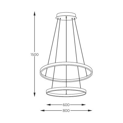 Zuma Line Breno lampa wisząca 1x60W LED czarny 2023200-BK