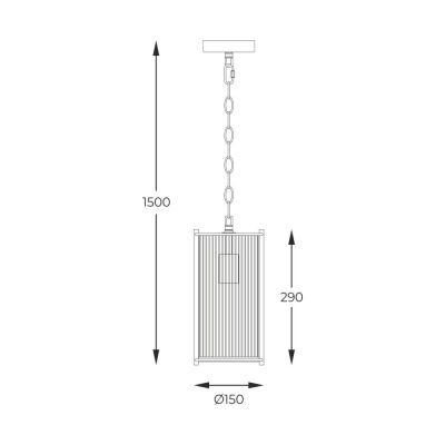 Zuma Line Marmo lampa wisząca 1x40 W chrom/szkło przezroczyste 2200131P-1