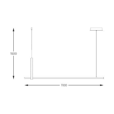 Zuma Line Wood Claud lampa wisząca 1x20W LED czarny/drewno 22806M-WOOD