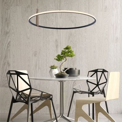 Zuma Line Wood Claud lampa wisząca 1x42W LED czarny/drewno 22808-WOOD