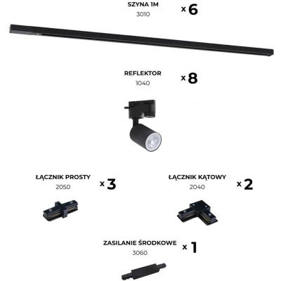 Zuma Line zestaw zasilania systemu czarny 3018