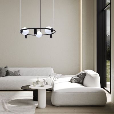 Zuma Line Orbit 3 Pendant lampa wisząca 6x40W czarna 5006