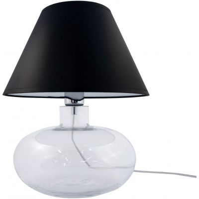 Zuma Line Mersin Transparent lampa stołowa 1x60W czarny/transparentny 5513BK