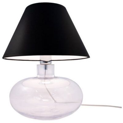 Zuma Line Mersin Transparent lampa stołowa 1x60W czarny/transparentny 5513BK