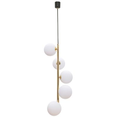 Zuma Line Ali lampa wisząca 5x40 W biała-czarna-złota 5648