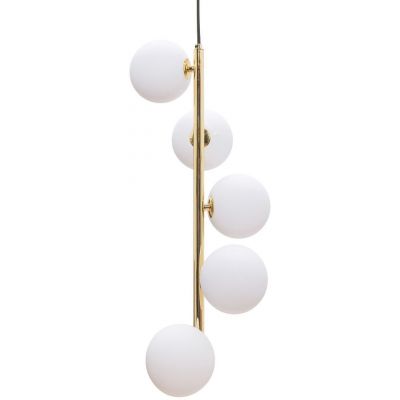 Zuma Line Ali lampa wisząca 5x40 W biała-czarna-złota 5648