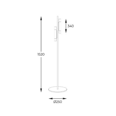 Zuma Line Madera lampa stojąca 4x28 W drewno 8310144