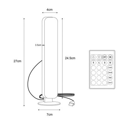Zuma Line Torp lampka nocna RGB 1x5 W czarna 87308