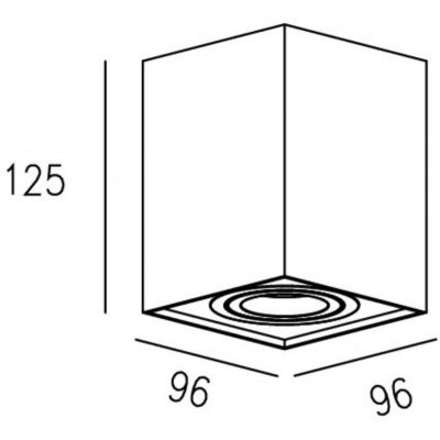 Zuma Line Quadro lampa podsufitowa 1x50W biała 89200-WH-N