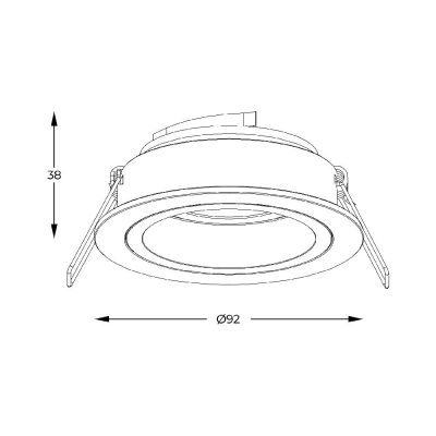 Zuma Line Chuck Dl lampa do zabudowy 1x50 W złota 92702-N