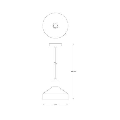 Zuma Line Sigma lampa wisząca 1x40 W czarna A8016L