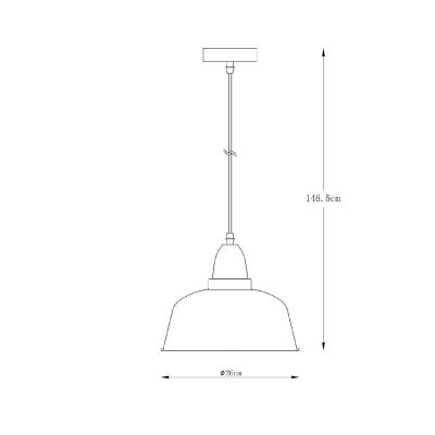 Zuma Line Mensa lampa wisząca 1x40 W biała A8063-BK