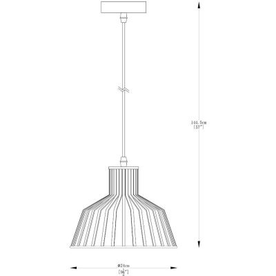 Zuma Line Dolia lampa wisząca 1x40W czarny mat A8078-BK