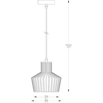 Zuma Line Dolia lampa wisząca 1x40W czarny mat A8079-BK