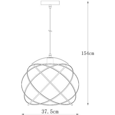 Zuma Line Gore lampa wisząca 1x40W czarny mat A8091