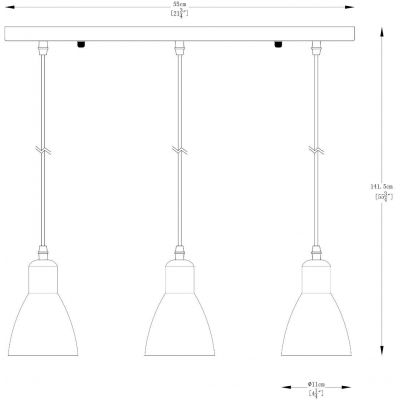 Zuma Line Mora lampa wisząca 3x40W czarny A8102-3A