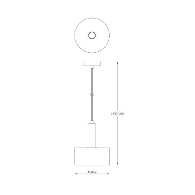 Zuma Line Leo lampa wisząca 1x40 W czarna A8133