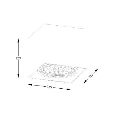 Zuma Line Box lampa podsufitowa biała ACGU10-114-N