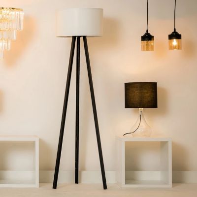 Zuma Line Piko lampa stojąca 1x20 W biała-czarna ASZ.1759