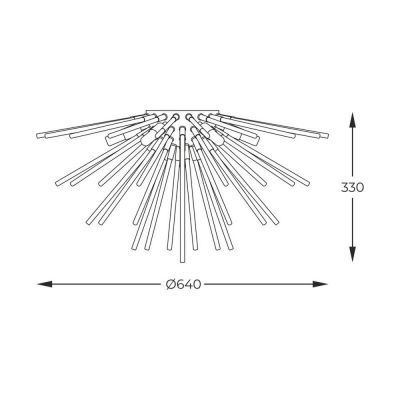 Zuma Line Urchin lampa podsufitowa 6x42 W czarny/złoty C0491-06B-F7BC