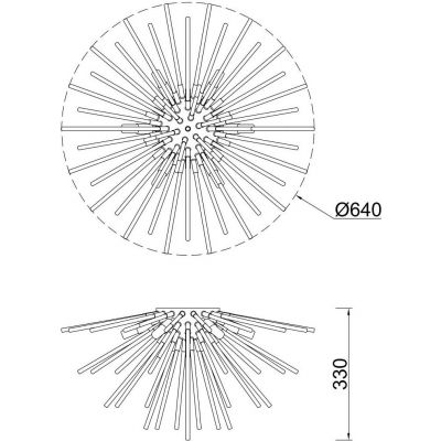 Zuma Line Urchin lampa podsufitowa 6x42 W złota C0491-06B-F7DY