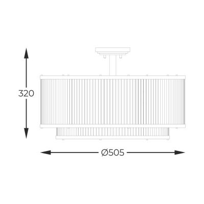 Zuma Line Sergio lampa podsufitowa 6x60 W czarny mat/szkło przezroczyste C0528-06H-P7AC
