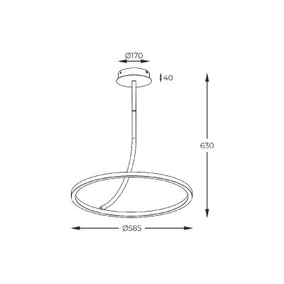 Zuma Line Corit lampa wisząca 1x30 W czarna E82907-01