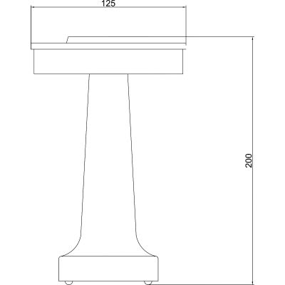 Zuma Line Sonet lampa stojąca zewnętrzna 1x2,5 W złota ETLED-53C-SB