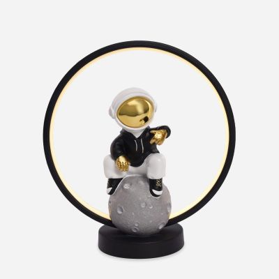 Zuma Line Astronauta lampka nocna 1x4 W biała-czarna-złota EX15S020U-1