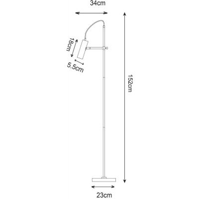 Zuma Line Tenso lampa stojąca 1x50 W czarna F18014-GU10-BK