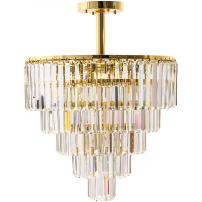 Zuma Line Amedeo lampa podsufitowa 10x40 W przezroczysta FC17106/6+3+1-GLD