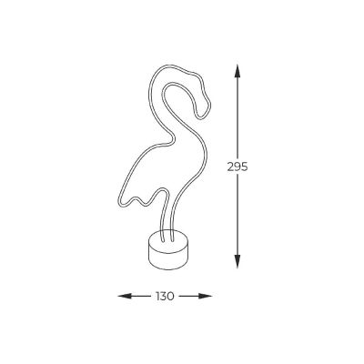 Zuma Line Neon neon 1x1 W biała-różowa FM-NB23