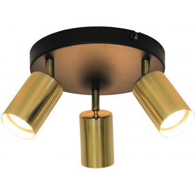 Zuma Line Vila lampa podsufitowa 3x50W złoto szczotkowane/czarny GU13013C-3R