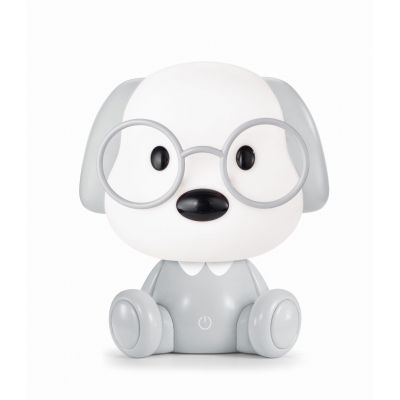 Zuma Line Pies lampka nocna dziecięca 1x3 W biała-szara KDR-621-GR